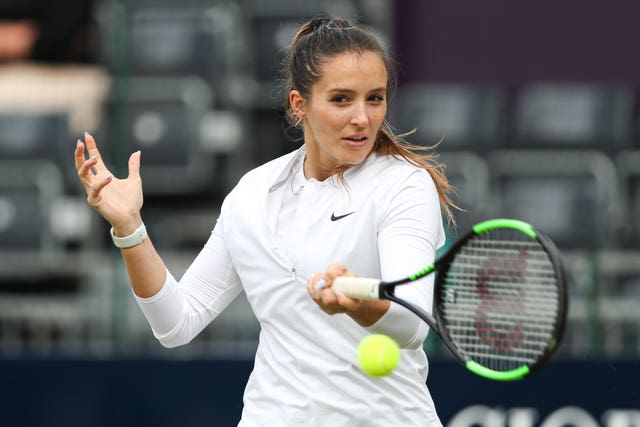 Laura Robson in action at the 2022 Giorgio Armani Tennis Classic
