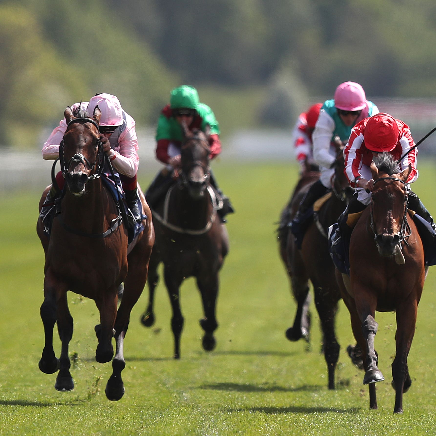 Lah Ti Dar (left) got the better of a battle with Rawdaa to win at York