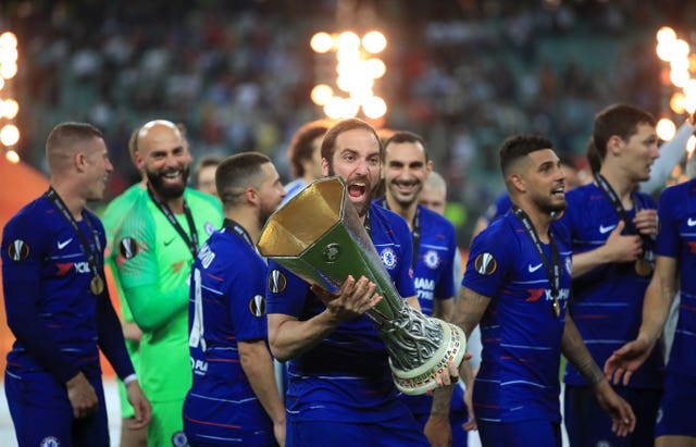 Gonzalo Higuain won the Europa League with Chelsea