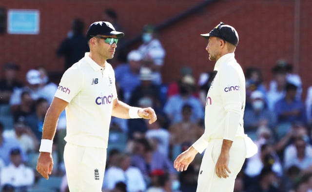 James Anderson (left) rejected suggestions he was difficult to captain after Joe Root's comments that the attitude had improved during the West Indies series