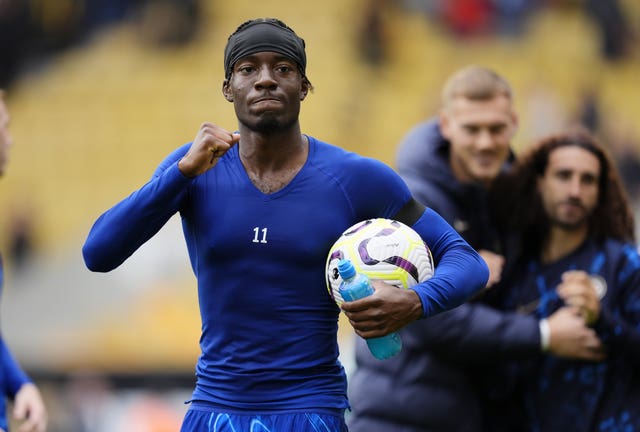 Noni Madueke holds the match ball at full time