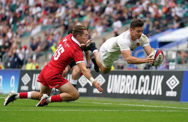 Adam Radwan scored a hat-trick of tries on his England debut in July