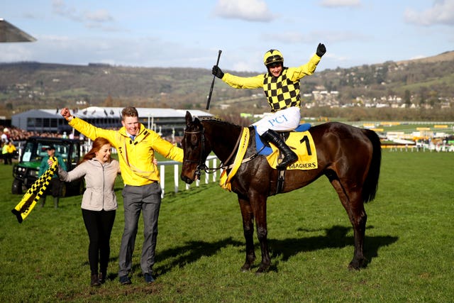 Al Boum Photo and Paul Townend after winning their second Cheltenham Gold Cup 