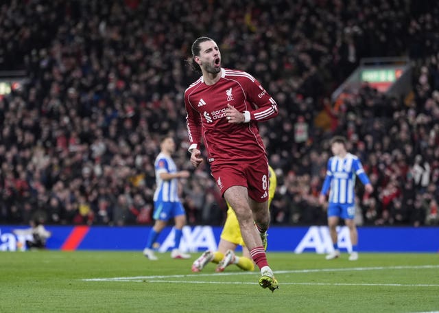Dominik Szoboszlai celebrates