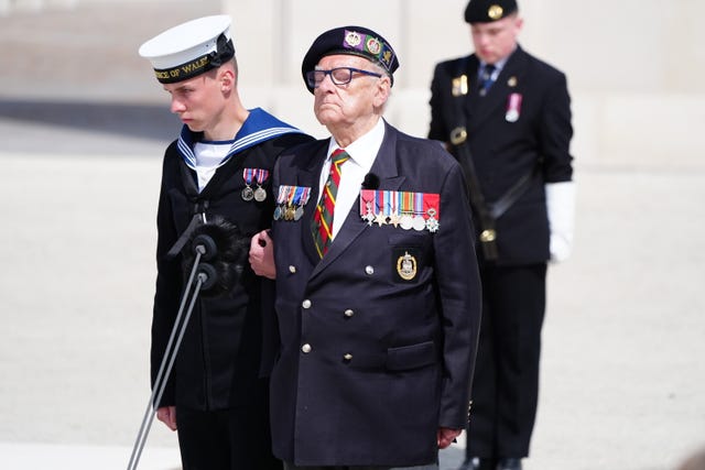 Ken Hay at the D-Day memorial 