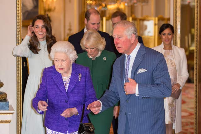 Members of the royal family (Dominic Lipinski/PA)
