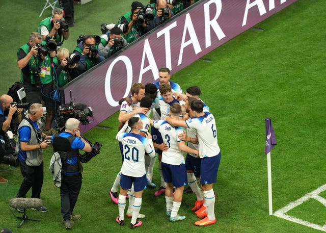 England celebrate Harry Kane''s equaliser