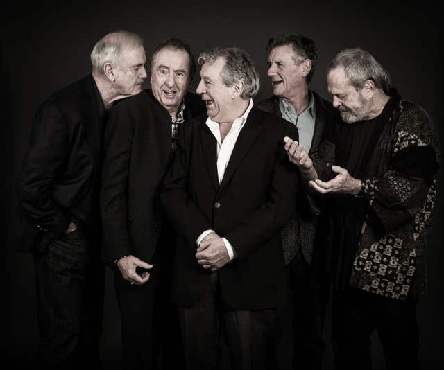 Undated handout photo issued by Python (Monty) Pictures Ltd of (left to right) John Cleese, Eric Idle, Terry Jones, Michael Palin and Terry Gilliam (Andy Gotts)