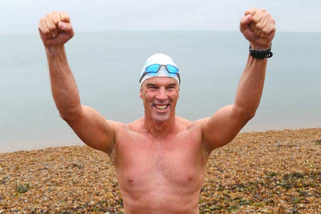 Lewis Pugh swam the length of the English Channel in July and August