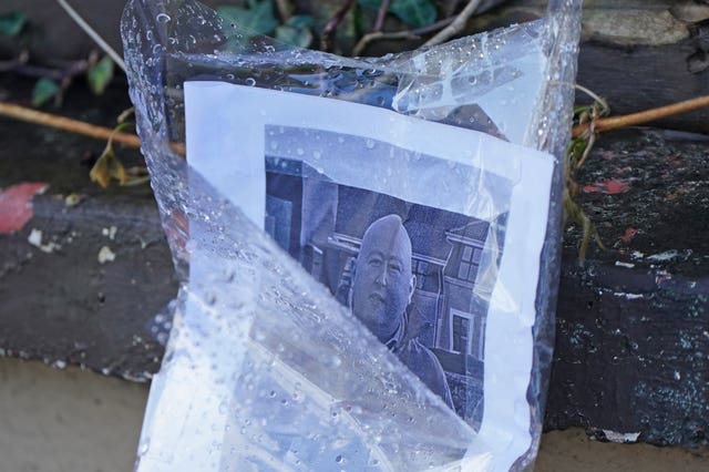 A photo of Aidan Moffitt at the scene in Cartron Heights, Sligo, Ireland (Niall Carson/PA)