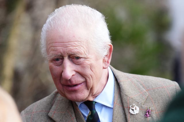 The King  during a visit to the Gordon Highlanders Museum