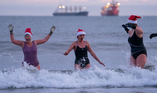 Christmas Day swim – Whitley Bay