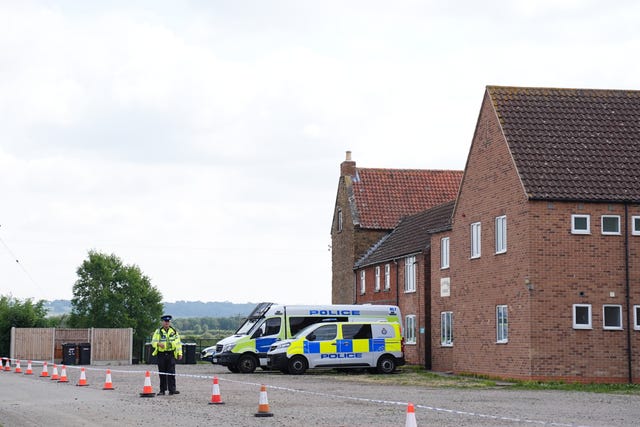Stathern holiday camp with police outside 