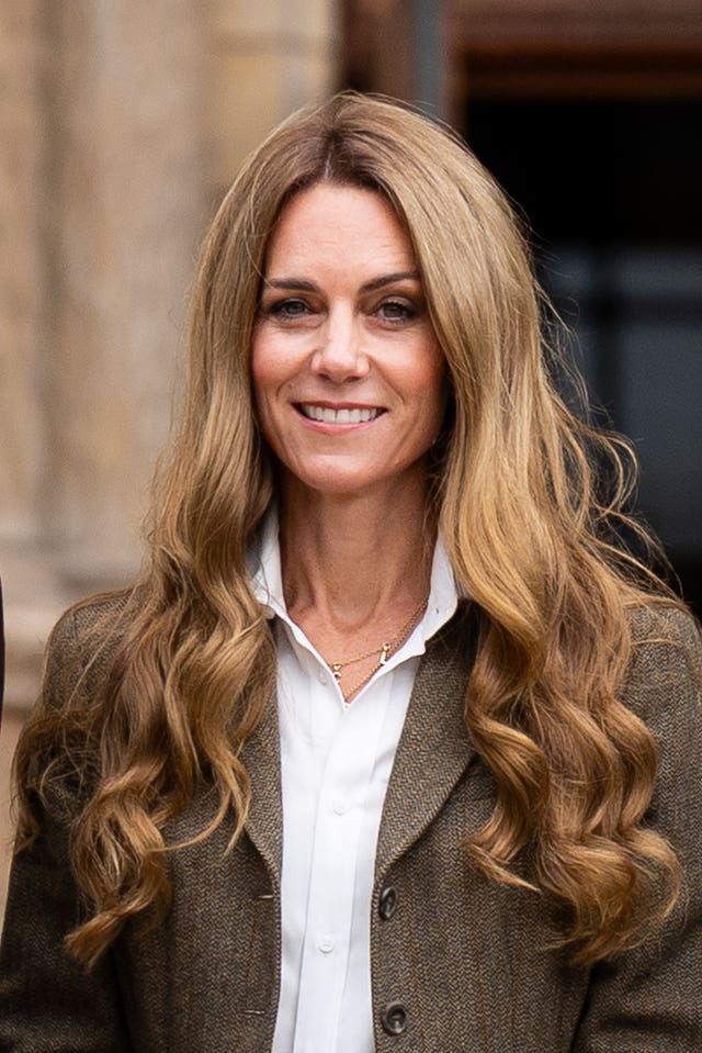 The Princess of Wales with her new hair colour during a visit to the Natural History Museum