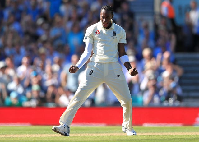 Jofra Archer celebrates the wicket of Marcus Labuschagne