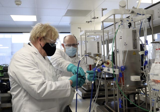 Boris Johnson visits a vaccine manufacturing facility in Teessidedies in the North East