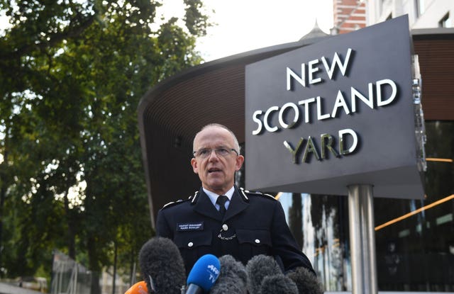 Sir Mark Rowley in police uniform outside New Scotland Yard when he was Assistant Commissioner.