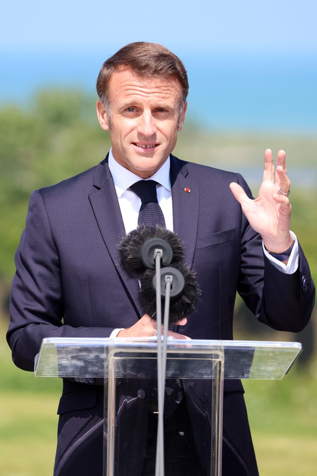 President of France Emmanuel Macron (Chris Jackson/PA)