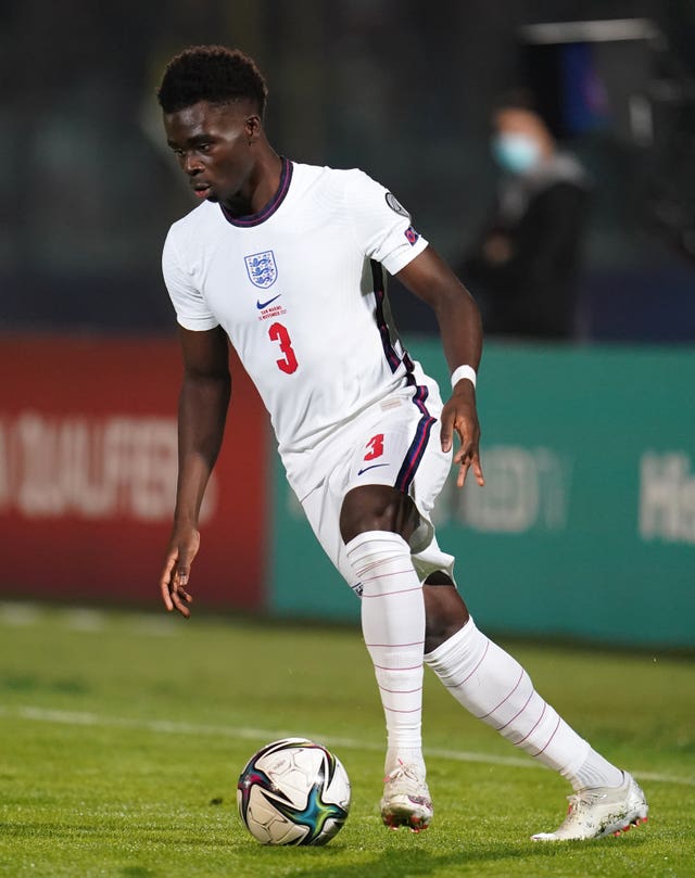 Bukayo Saka was one of three England players who were targeted by online abuse after the Euro 2020 final last year 