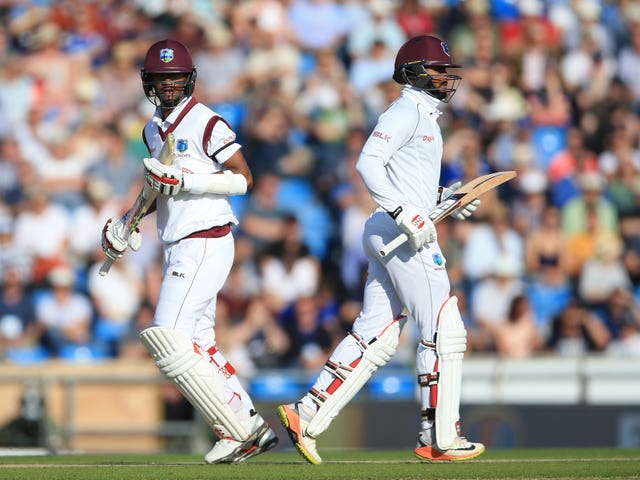 There will be more responsibility on Hope, right, and Kraigg Brathwaite against England (Nigel French/PA)