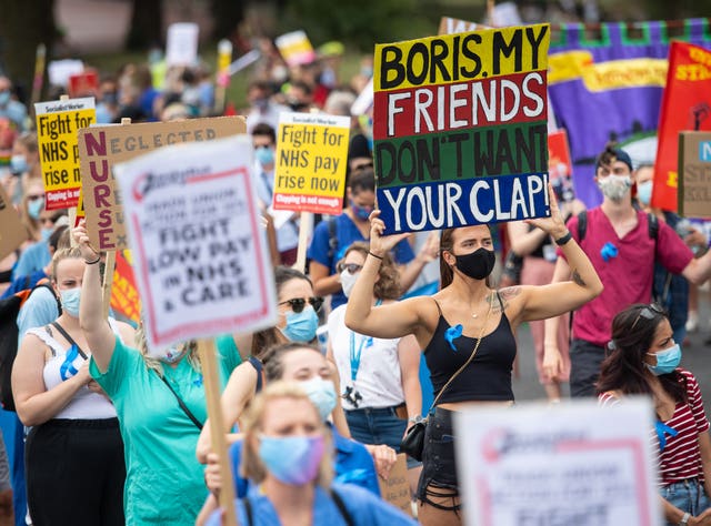 NHS national pay protest