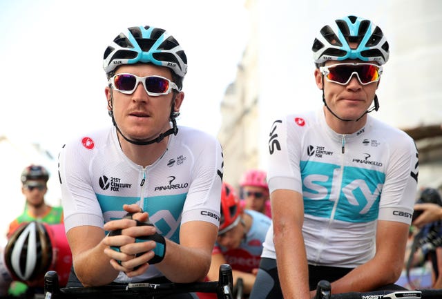 Chris Froome, right, finished third at the Tour de France behind Team Sky colleague Geraint Thomas