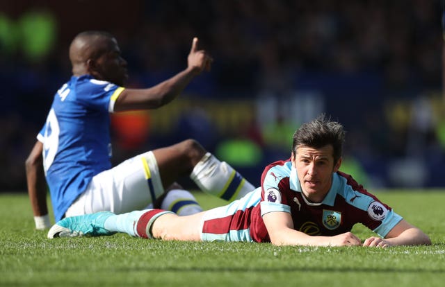 Joey Barton in action for Burnley (Martin Rickett/PA)