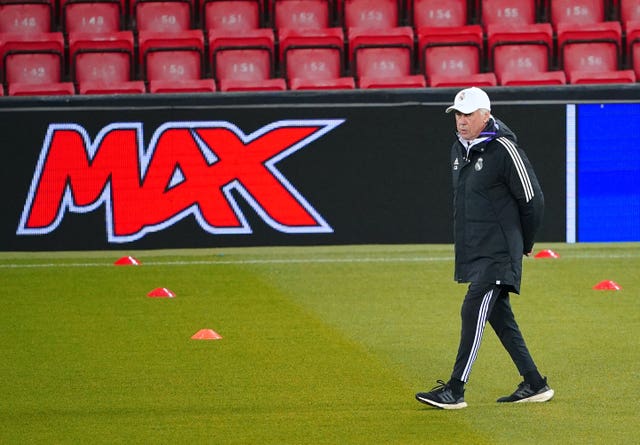 Carlo Ancelotti is preparing to face Liverpool