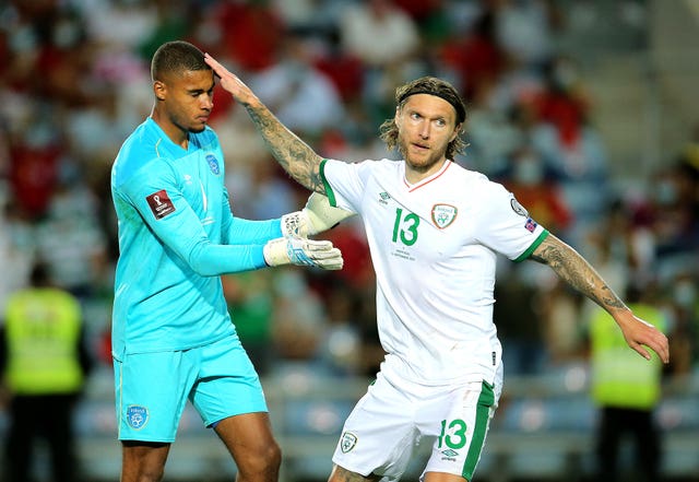 Gavin Bazunu (left) has established himself as the Republic of Ireland's first-choice goalkeeper