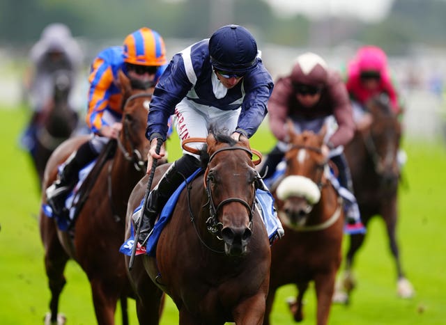 Celandine winning the Lowther Stakes at York 