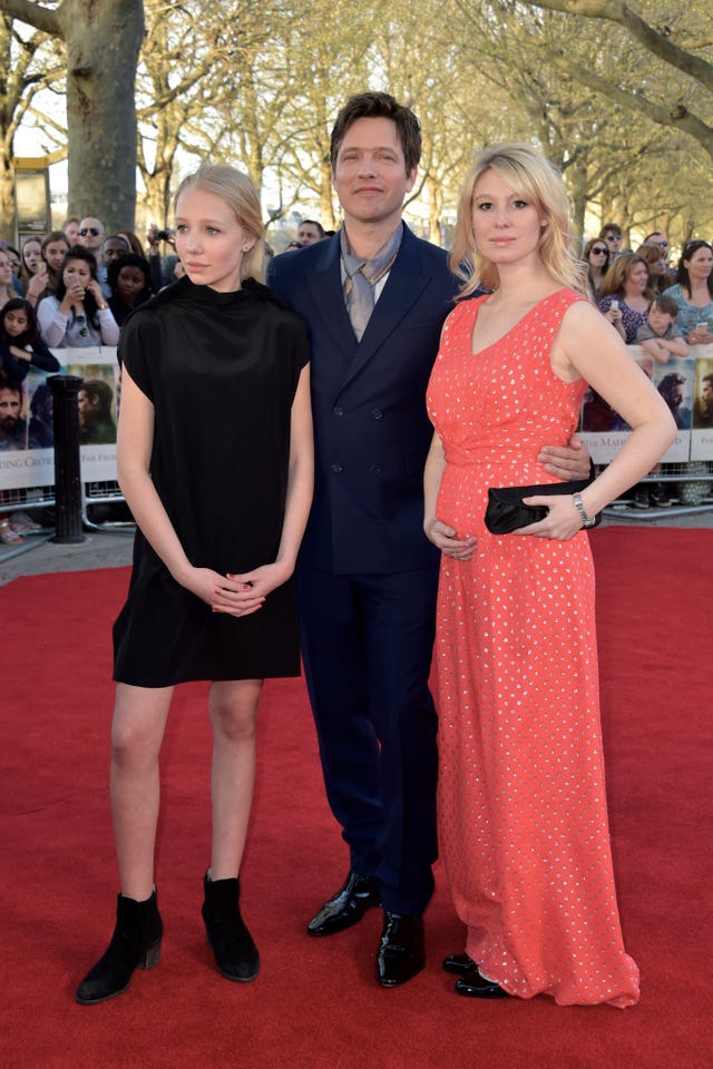 Thomas Vinterberg with his daughter Ida and wife Helene Reingaard Neumann