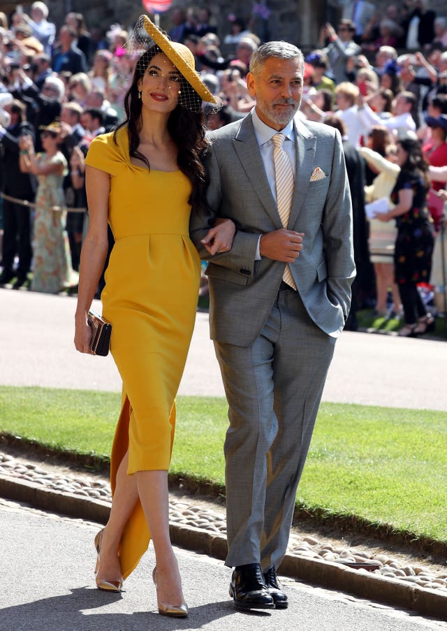 Amal Clooney with actor husband George Clooney at Royal wedding