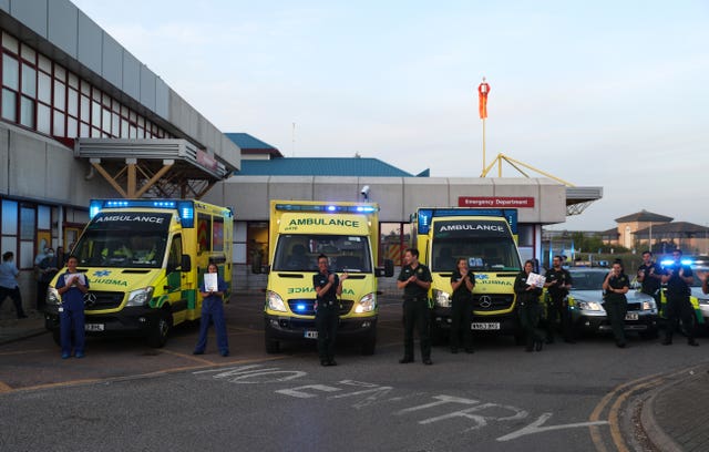 Clap for carers outside a hospital