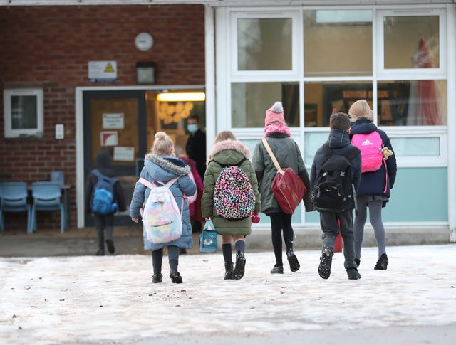 Schools will reopen first, with March 8 having been given as the earliest date (Martin Rickett/PA)