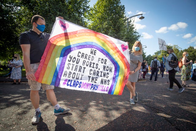 NHS national pay protest