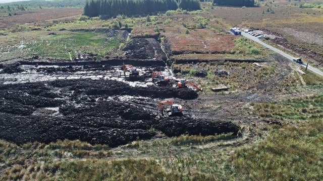 The dig site at bogland in Co Monaghan