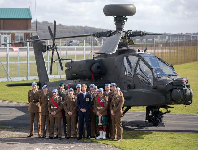 Prince Harry visit to Army Aviation Centre