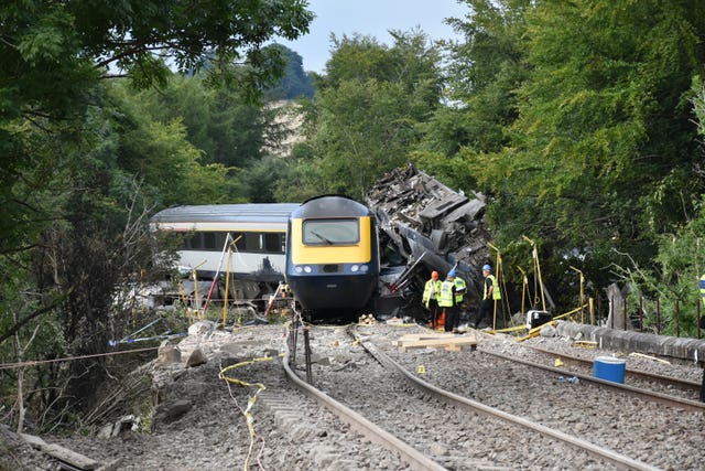 Train derailed at Stonehaven