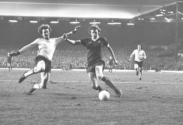 David Fairclough, right, saw his chances limited at Liverpool by Dalglish's partnership with Rush