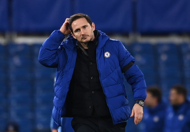 Frank Lampard reacts after defeat to Manchester City