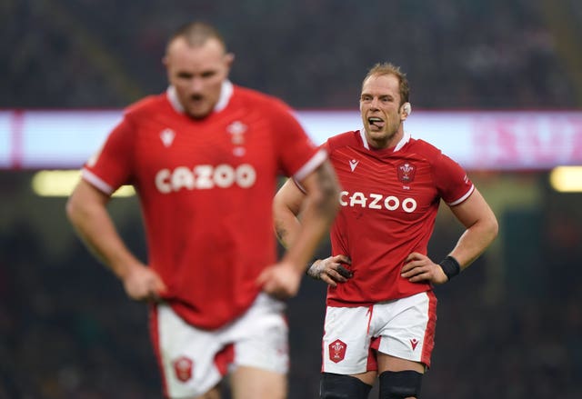 Alun Wyn Jones (right) was forced off after failing a HIA assessment