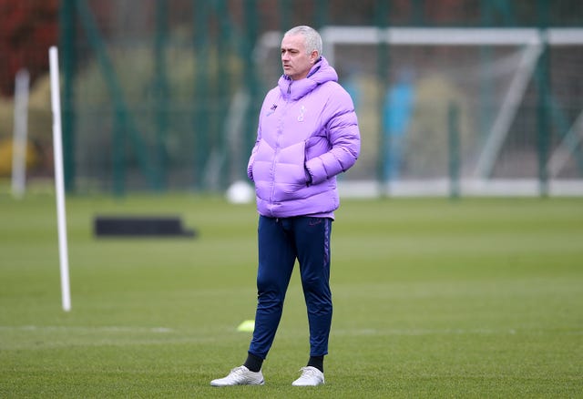 Jose Mourinho has been overseeing training as normal at Tottenham this week 