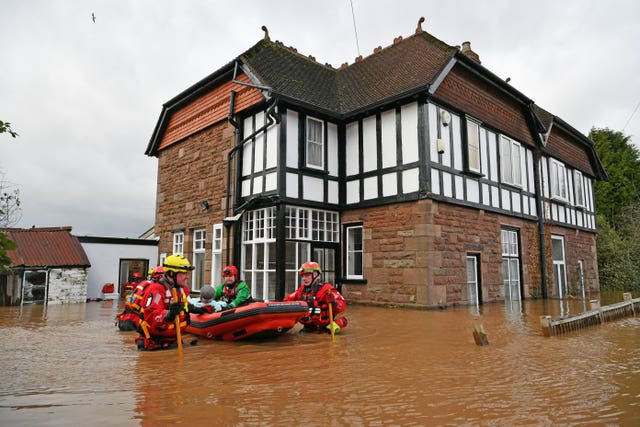 A flooded street in Monmouth