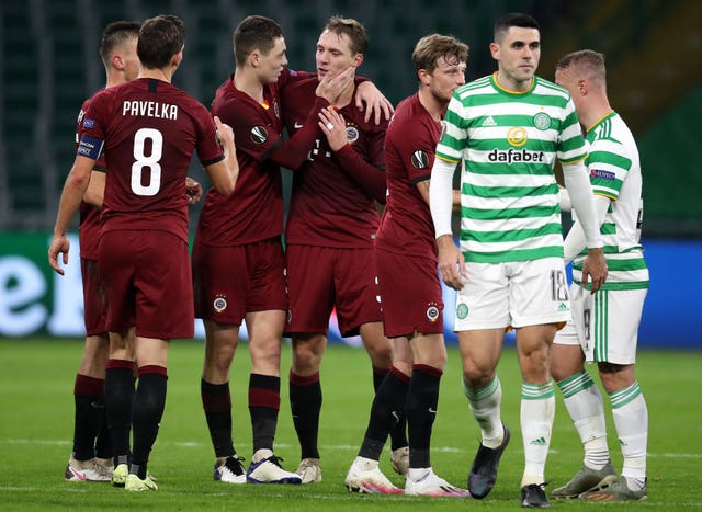 Sparta Prague won 4-1 at Celtic earlier this month (Andrew Milligan/PA).