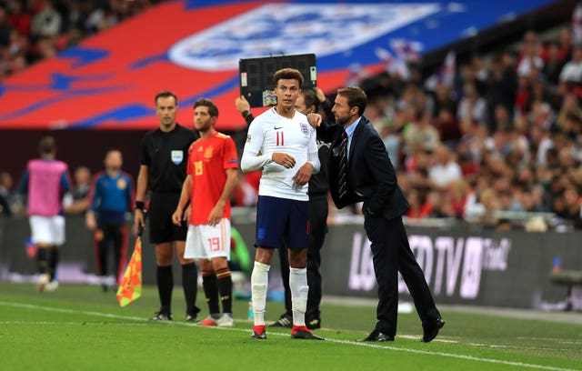 Dele Alli picked up a minor injury against Spain.