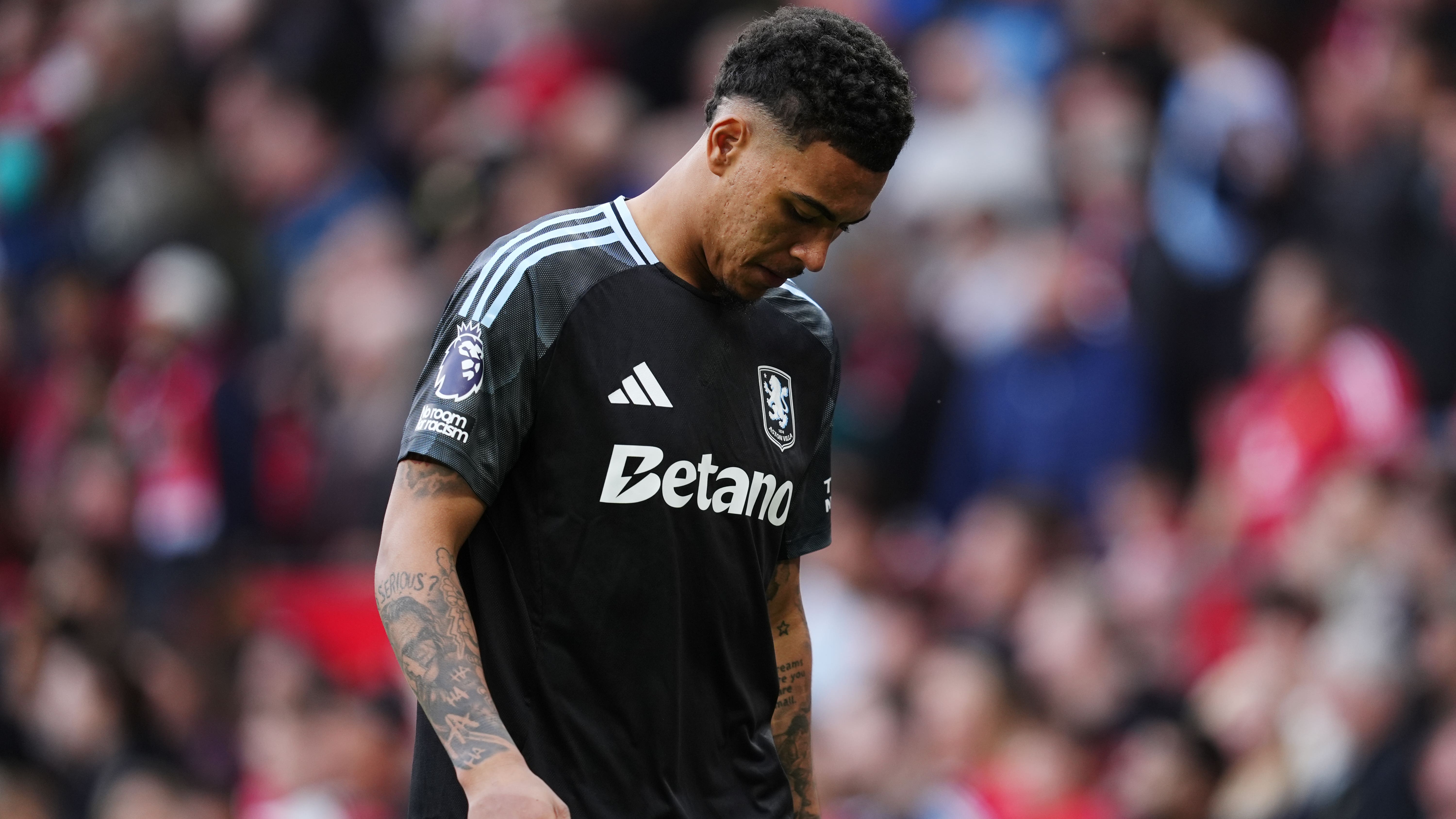 Morgan Rogers was controversially denied a goal as Aston Villa suffered a costly defeat at Manchester United (Martin Rickett/PA)