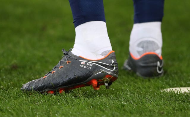 Harry Kane wore boots embossed with the the name of his daughter Ivy