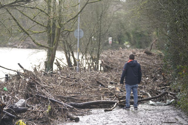 Storm debris