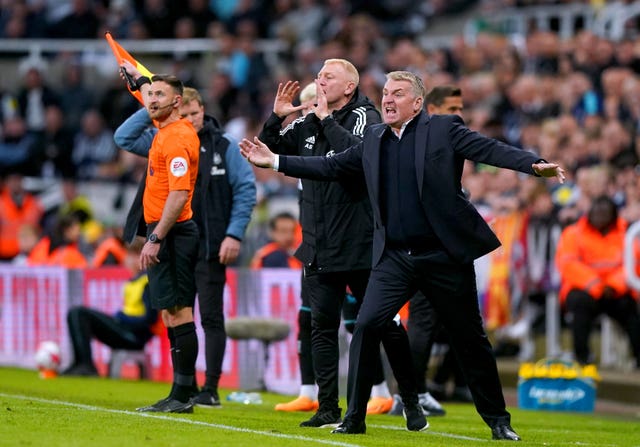Leicester manager Dean Smith (right) will not throw caution to the wind against West Ham