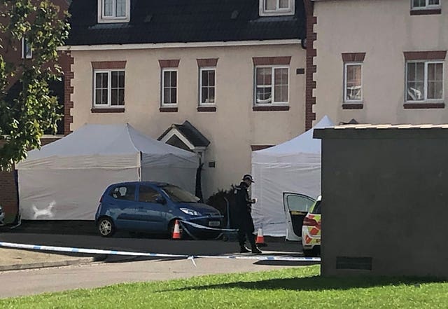 Two tents have been erected over adjacent properties (Rod Minchin/PA)